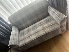 NEXT Versatile Nevis Grey Check Sherlock Small Sofa Love Snuggle Seat Chair ❤️ for sale  LIVERPOOL