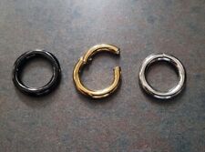 2g 4g 6g 8g 10g 12g 14g Clicker Ring Hoop Septum Earring Ear Black Gold Silver for sale  Shipping to South Africa