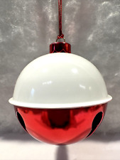 Used, Fishing Bobber Large Christmas Jingle Bell Ornament 4” Red & White Tree Hanging for sale  Shipping to South Africa