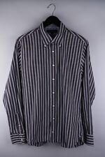 Camisa masculina casual listrada marrom algodão Tommy Hilfiger tamanho M comprar usado  Enviando para Brazil