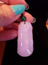 Certified 冰种 Rich Imperial Lavender Jadeite Jade Bamboo Pendent (top Quality)  for sale  Shipping to Canada