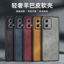Used, For Motorola Moto EDGE 40, Luxury Business Retro Leather Soft Rubber Case Cover for sale  Shipping to South Africa