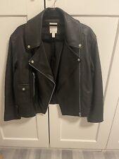 Leather biker jacket for sale  BARNET