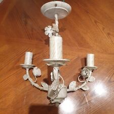 Endon Ceiling Light Fitting 3 x Candle Bulb Shabby chic distressed Rose floral for sale  Shipping to South Africa