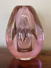 Dominick Labino Vase, Pink or Rose color with 5 Bubbles signed/dated 3-1978 for sale  Shipping to South Africa