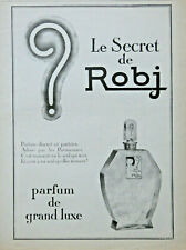 1926 ROBJ'S SECRET PRESS ADVERTISEMENT GREAT LUXURY PERFUME for sale  Shipping to South Africa