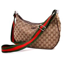 Gucci Crossbody Shoulder Bag Purse Sherry 122790 GG Canvas Beige Authentic til salgs  Frakt til Norway
