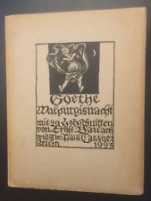 Goethe walpurgisnacht 1923 gebraucht kaufen  Berlin