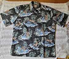 Camisa havaiana masculina Reyn Spooner tecido reverso clássica árvores ilha tigres 2XL comprar usado  Enviando para Brazil