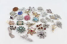 Vintage Kitsch Rhinestone Brooches Floral Aurora  x 30, used for sale  Shipping to South Africa