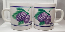 Vintage Knott's Berry Farm Classic Boysenberry Design Double Sided Set of 2 Mugs for sale  Shipping to South Africa