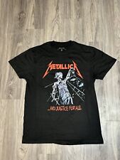 Camiseta masculina manga curta Metallica And Justice For All gráfica musical preta comprar usado  Enviando para Brazil