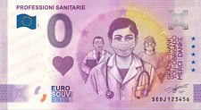 0 € ZERO EURO SOUVENIR BANCONOTA UFFICIALE ITALIA 2021 - PROFESSIONI SANITARIE usato  Valvestino