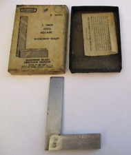 VINTAGE CRAFTSMAN 3" STEEL SQUARE TOOL 9 40402 WORKSHOP GRADE MADE in ENGLAND, used for sale  Shipping to South Africa