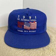 Boné vintage Laguna Seca chapéu masculino azul pista 1991 grande prêmio internacional bandeira dos EUA comprar usado  Enviando para Brazil