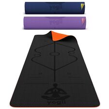 Used, Yoga Mat Thick Non Slip Pilates Matt TPE Gym Exercise Workout Fitness Gymnastics for sale  Shipping to South Africa