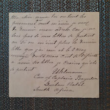 PRINCE IMPERIAL LOUIS NAPOLON] ZULULAND MAY 1879, VERY RARE UHLMANN AUTOGRAPH for sale  Shipping to South Africa