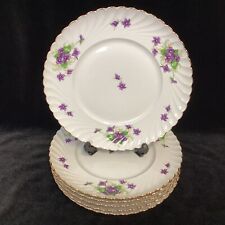 6 platos de almuerzo vintage Royal Bayreuth violetas borde giratorio 21,5 cm (1D) MO#8765 segunda mano  Embacar hacia Mexico