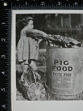 Vintage Tarjeta Postal WW2 Hogar Frontal Niño Cocina Residuos Cerditos Comida, usado segunda mano  Embacar hacia Argentina