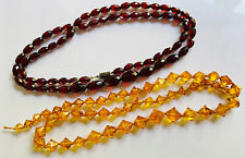 Two ArtDeco necklaces for repair-cherry bakelite(?),amber(?) for sale  WELLINGTON