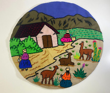 Embroidered scene round for sale  ROMFORD