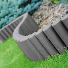 Garden Fence Lawn Boarder Edge Hammered Palisade Fencing Plastic 2.80m Graphite, used for sale  Shipping to South Africa