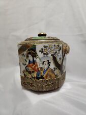 Satsuma Moriage Biscuit Jar,  Made In Japan, used for sale  Shipping to South Africa