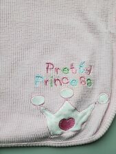 Cobertor de bebê tiara PRETTY PRINCESS rosa waffle térmico Just Born comprar usado  Enviando para Brazil
