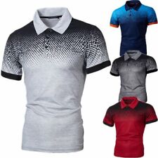 Camisetas masculinas da moda slim fit manga curta casual gradiente camiseta camisetas comprar usado  Enviando para Brazil