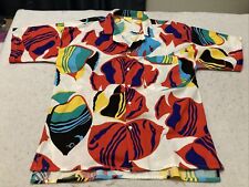 Vibrant Retread Tropical Fish Button Shirt Swaziland Short Sleeve Hawaii for sale  Shipping to South Africa