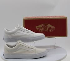VANS MENS TRIPLE WHITE OLD SKOOL CANVAS TRAINERS RRP £65 GR, used for sale  Shipping to South Africa