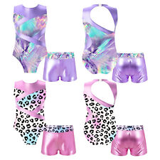 Used, Kids Girls Gymnastics Dance Leotards Unitards Shorts Sets Ballet Active Outfits for sale  Shipping to South Africa