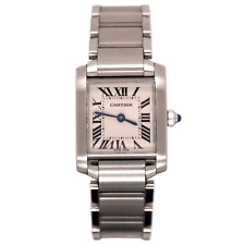 Cartier Mujer Tanque Francesa 20mm Cuarzo Acero Reloj Romano Esfera Ref 2384 segunda mano  Embacar hacia Argentina