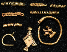 Usado, 10 contas ornamentais de ouro romanas e gregas antigas por volta de 300 aC - século I dC comprar usado  Enviando para Brazil