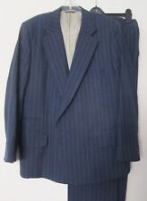 Paul Stuart Navy Blue Pinstripe Superfine Wool Suit Jacket & Pants Men's 48R for sale  Shipping to South Africa