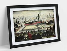 LS LOWRY THE FOOTBALL MATCH -FRAMED ART POSTER PICTURE PRINT ARTWORK- GREEN for sale  LONDONDERRY