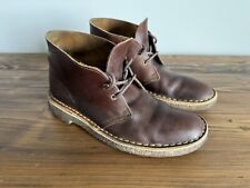 Clarks Originals Beeswax Brown Leather Crepe Sole Desert Chukka Boots Men Size 7 for sale  Shipping to South Africa