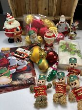 Lot of Vintage Christmas Ornaments Decorations Accesories Santa for sale  Shipping to South Africa