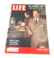 Revista Life Vintage 15 de agosto 1955 General MacArthur Story segunda mano  Embacar hacia Argentina