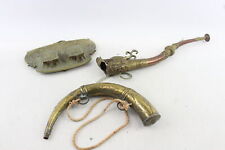 Used, Vintage Brass Ornaments Art Nouveau Ink Well Eastern Dragon Horn x 3  1192g for sale  Shipping to South Africa