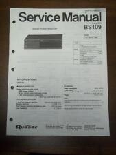 Manual de serviço Quasar para amplificador de potência modelo BS109, usado comprar usado  Enviando para Brazil