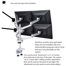 Quad monitor articulating for sale  Grove City