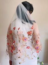 Beautiful veil embroidered for sale  San Diego