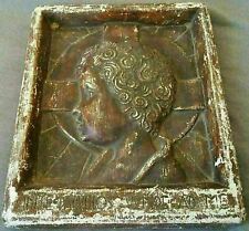Plaster Relief Sculpture Jesus Christ Child Latin Inscribed Caen France for sale  Shipping to South Africa
