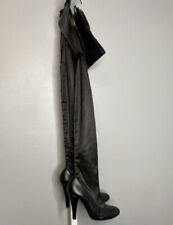 Used, COLIN STUART  Black Thigh High Boots Size 7.5 B Stretch Over The Knee Leather for sale  Indian Trail