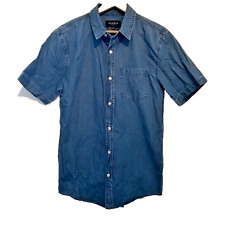 Usado, 㝅�Camisa Masculina PACSUN Azul Denim Manga Curta Tamanho P Praia Costeira Casual comprar usado  Enviando para Brazil