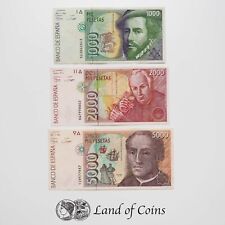 ESPAÑA: Juego de 3 billetes de peseta española. segunda mano  Embacar hacia Mexico