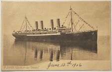 North German Lloyd Kaiser Wilhelm der Grosse 4 Postcards 1st 4 Funnel Liner 1906 for sale  Shipping to South Africa