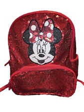 "Mochila Minnie Mouse 16" para niñas escolares roja lentejuelas" de la tienda Disney segunda mano  Embacar hacia Mexico