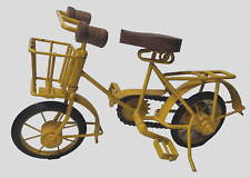 Ferro forjado e madeira amarelo metal bicicleta bicicleta decoração para casa 11” transporte vintage comprar usado  Enviando para Brazil